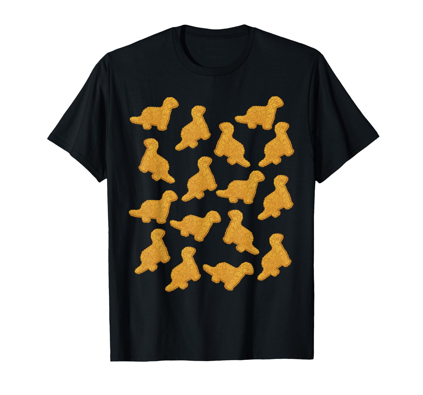Dino Chicken Nugget Pattern T-Shirt