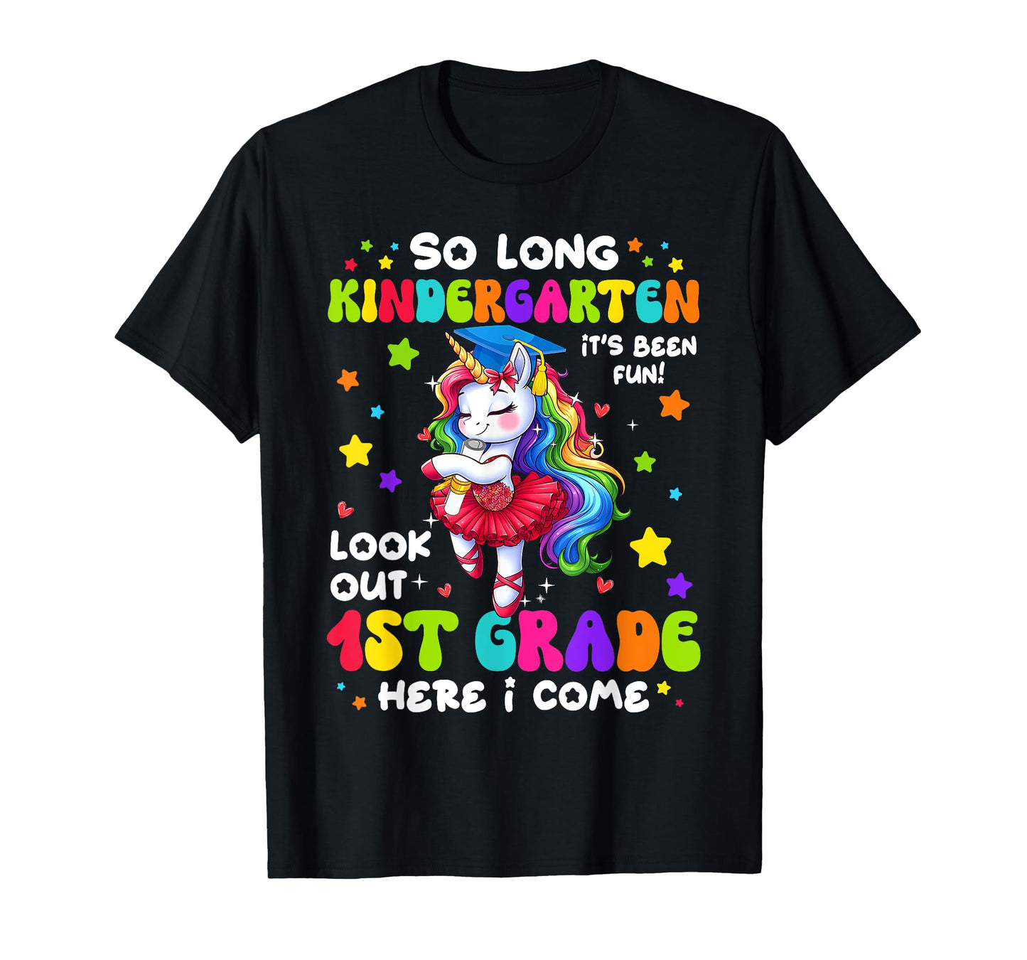 Kindergarten Graduation 2025 Magical Unicorn Girls Graduate T-Shirt