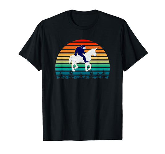 Bigfoot Riding Unicorn For Men Women Kids T-Shirt