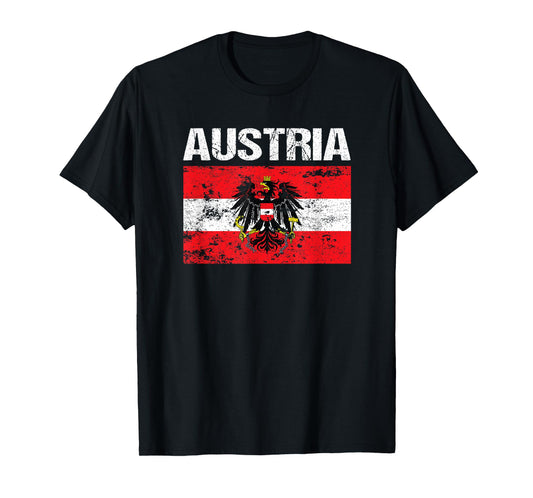 Austrian Flag Austria Vienna Land der Berge Eagle T Shirt T-Shirt