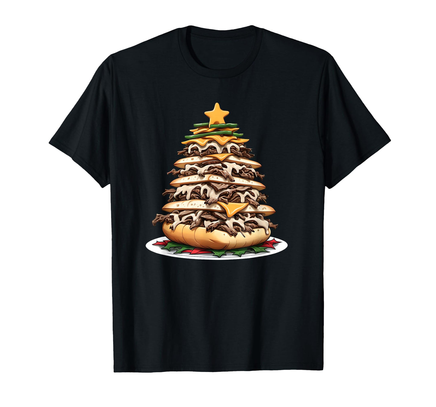 Philly Cheesesteak Christmas Tree T-Shirt