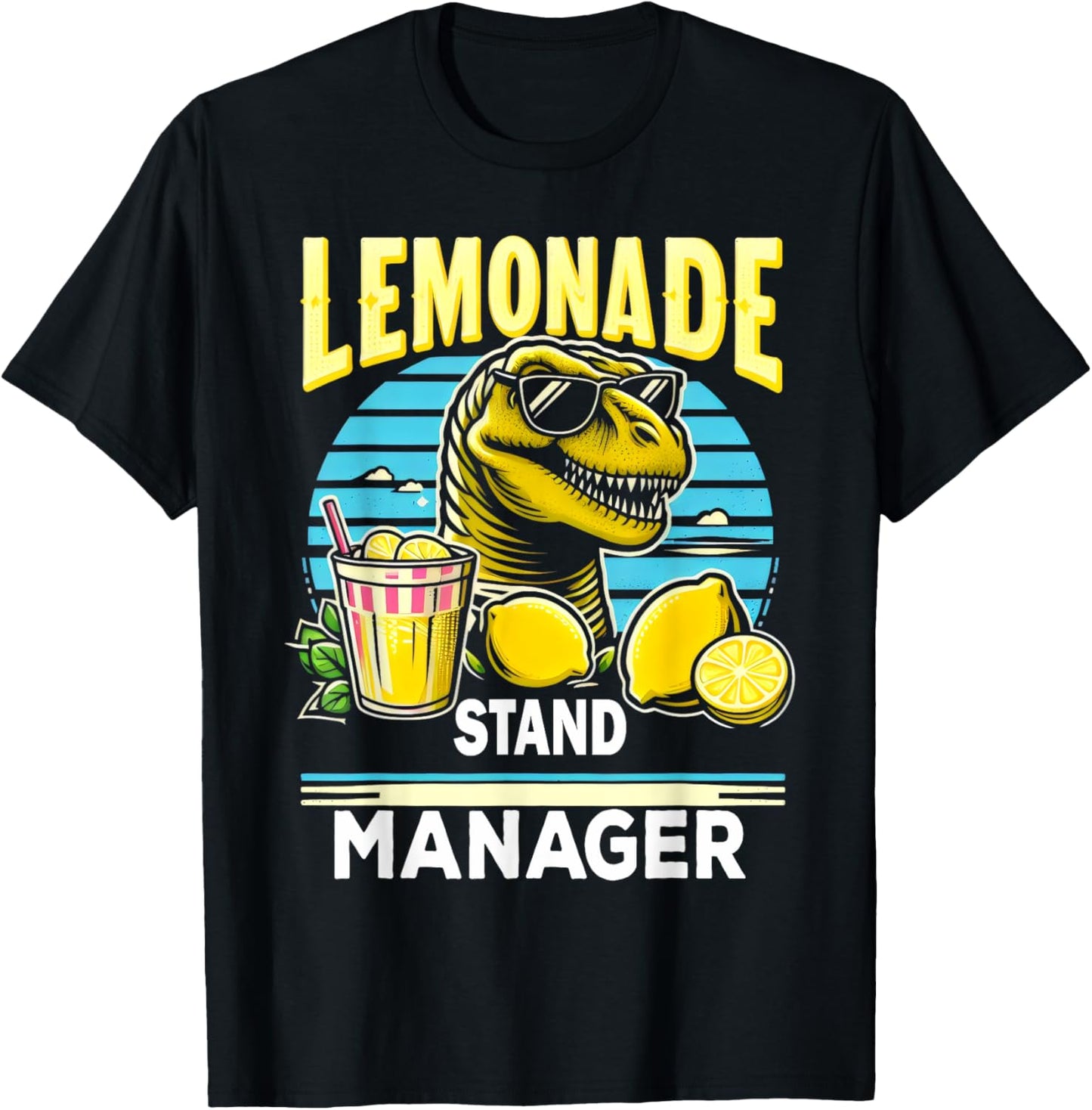 Dinosaur T Rex Lemonade Stand Manager T-Shirt