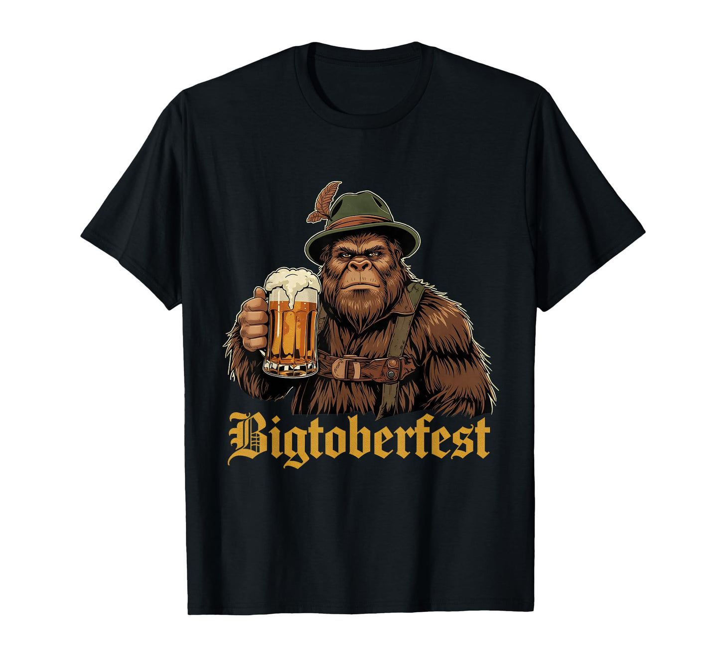 Funny Bigfoot Bigtoberfest Oktoberfest Beer Drinking Team T-Shirt