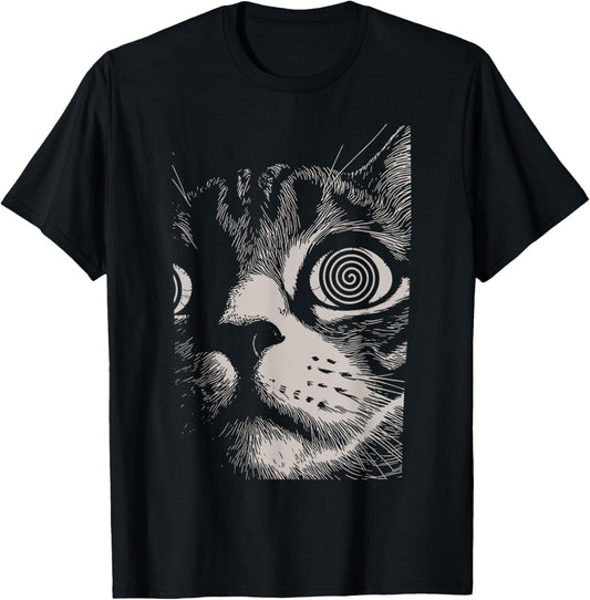 Psychedelic Cat Gothic Art Funny Cat Gifts For Men Women Kid T-Shirt