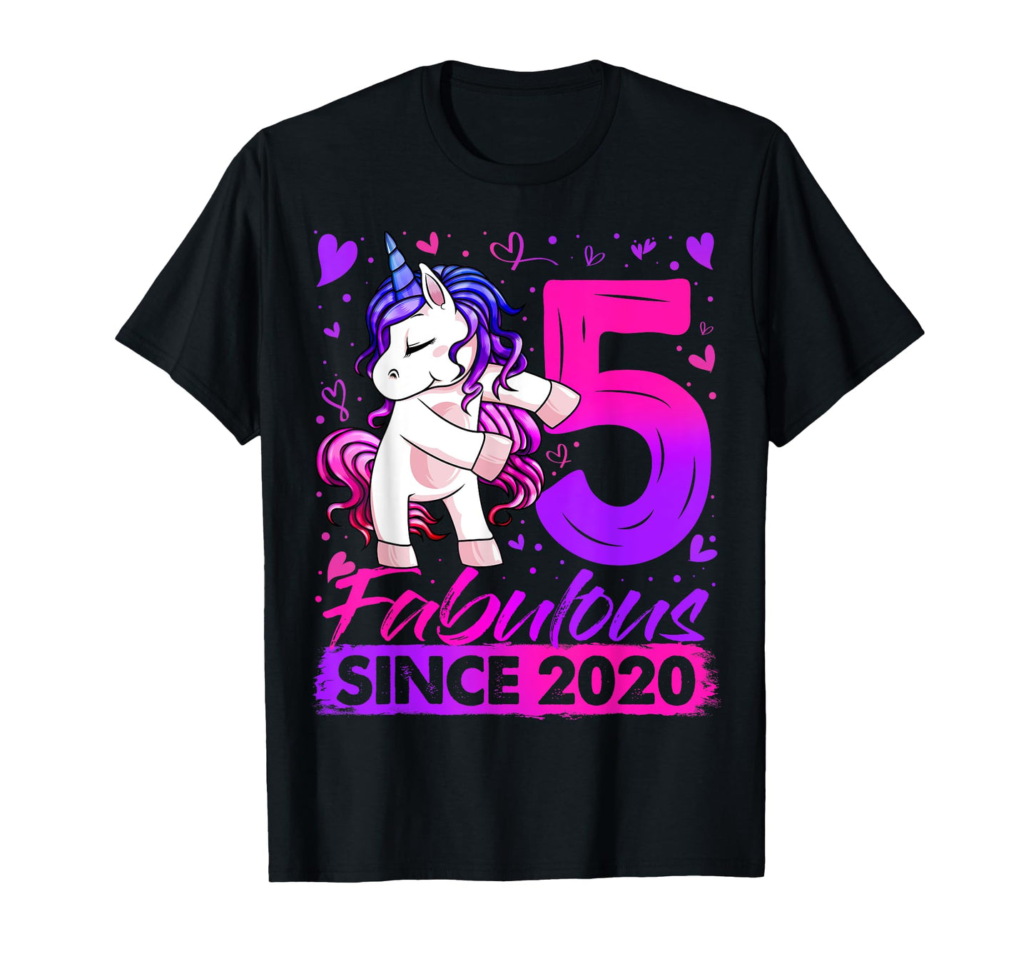5 Year Old Unicorn Gifts For Girls 5th Birthday Girl Party T-Shirt