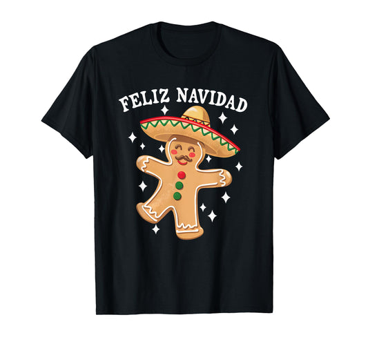 Feliz Navidad Merry Christmas Xmas Lights Pajamas Cookie T-Shirt