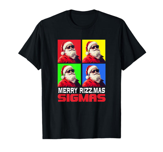 Merry Rizzmas Sigmas - Xmas Christmas Santa Claus T-Shirt