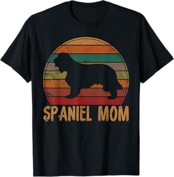 Retro Spaniel Mom Gift Dog Mother Pet English Cocker Mama T-Shirt