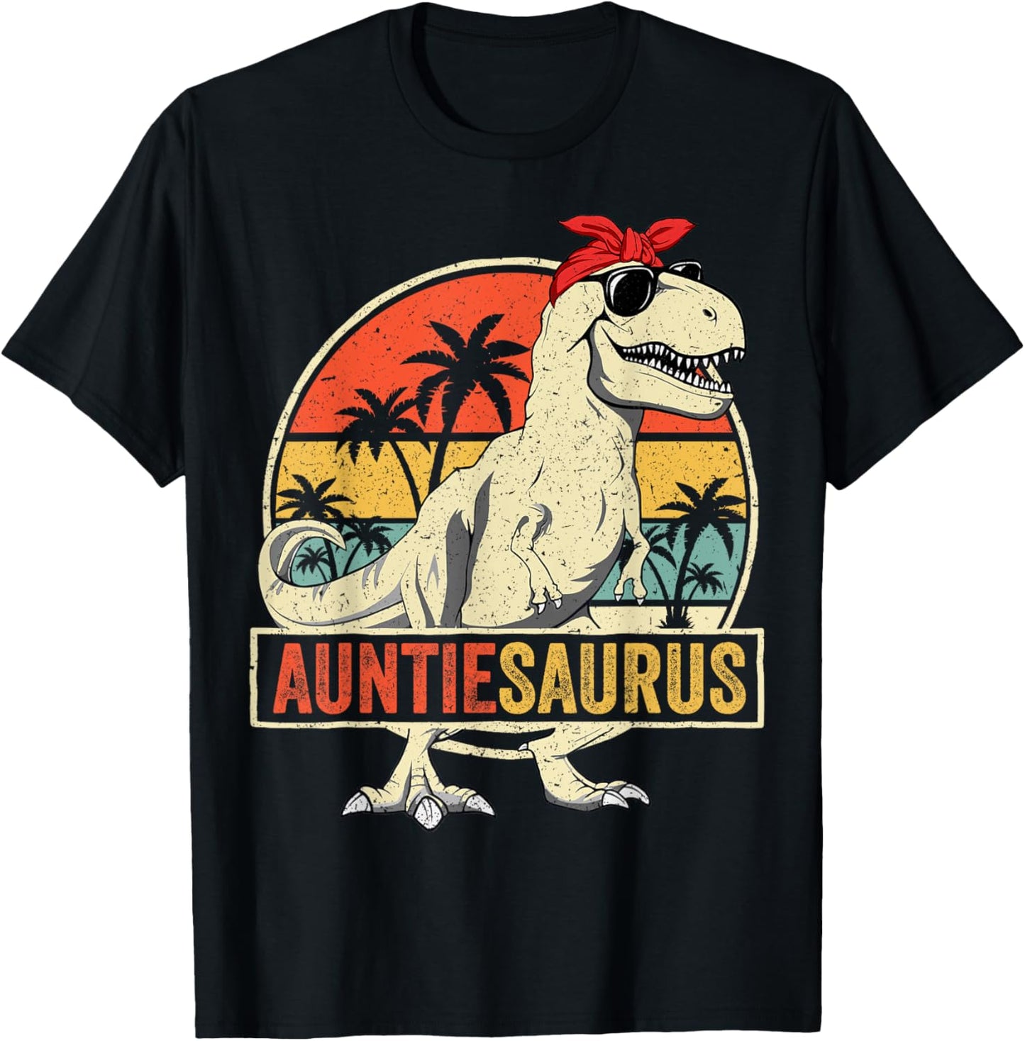 Auntiesaurus T Rex Dinosaur Auntie Saurus Family Matching T-Shirt