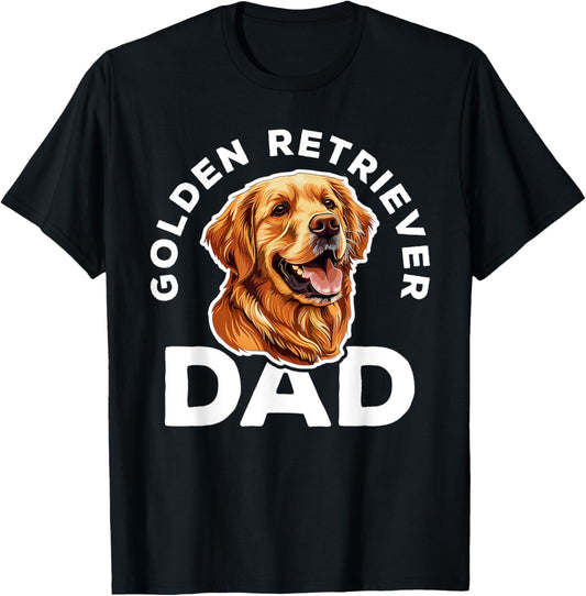 Golden Retriever Dad Shirt Men Daddy Dog Lover Fathers Day T-Shirt