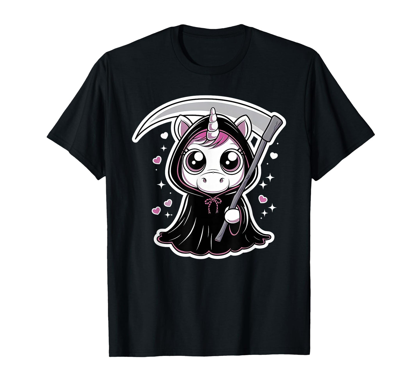 Kawaii Grim Reaper Unicorn T-Shirt