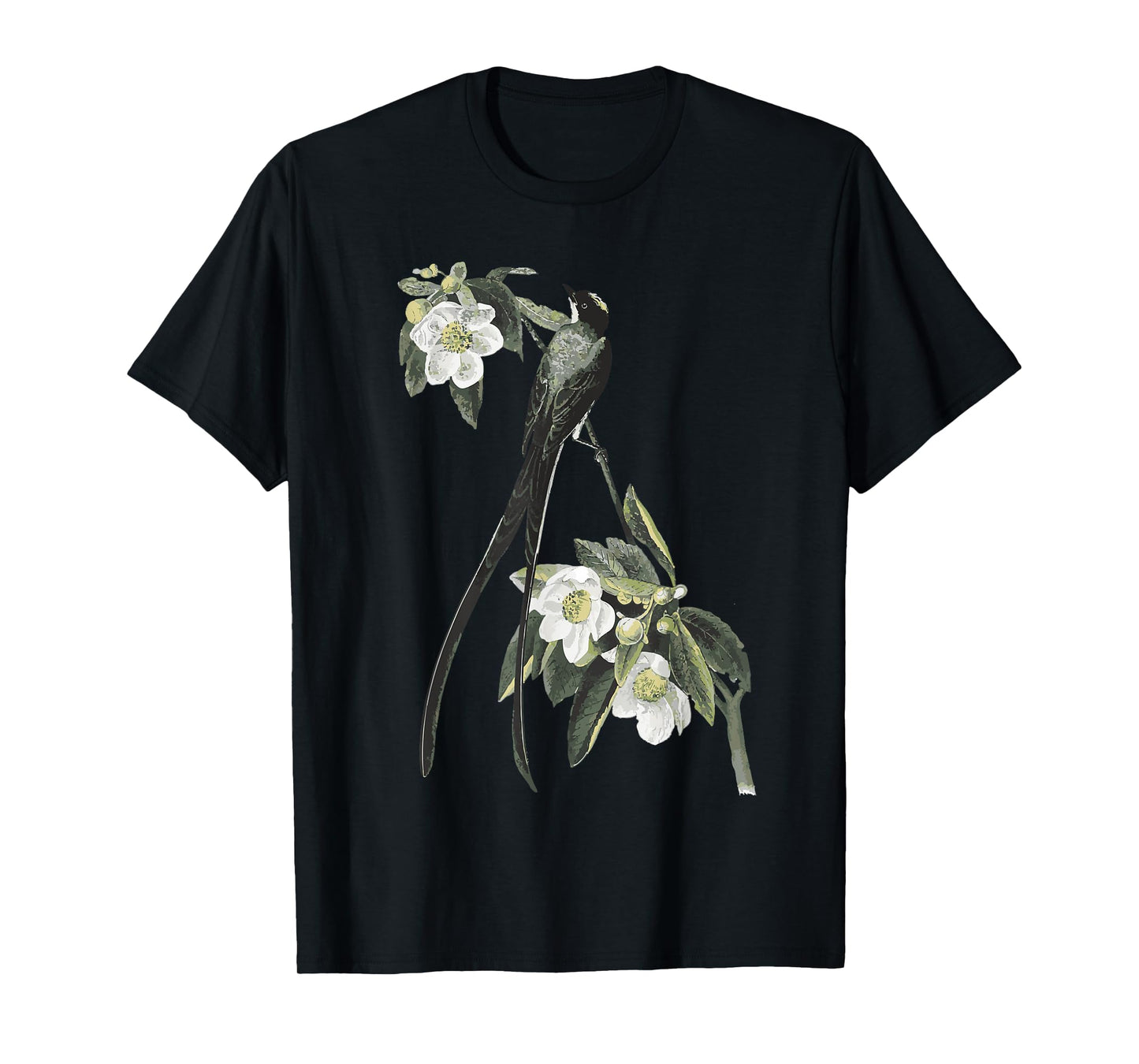 Fork Tailed Flycatcher Scissortail Garden Flower Bird Lover T-Shirt