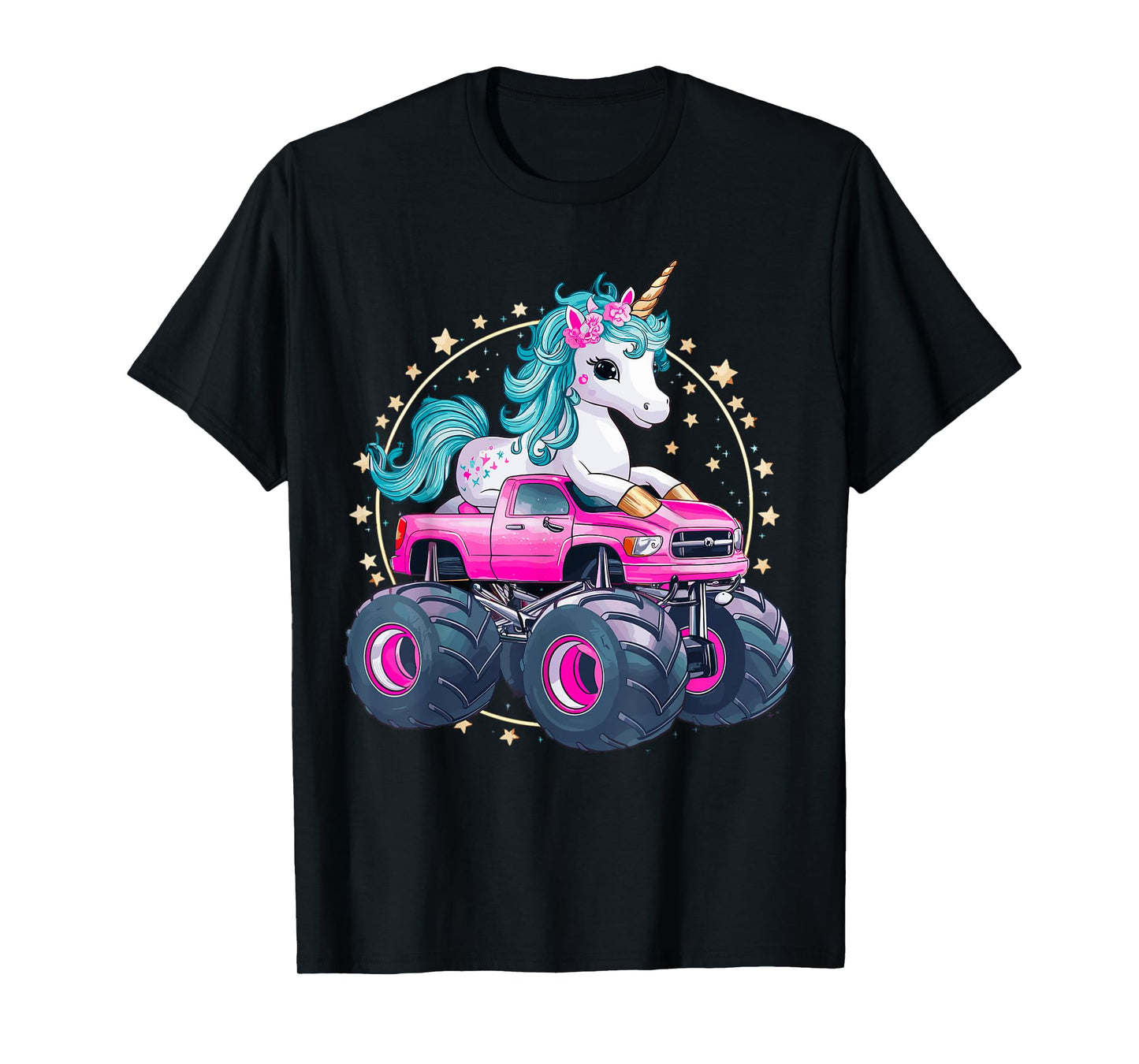 Monster Truck Unicorn Girl Birthday Party Monster Truck T-Shirt