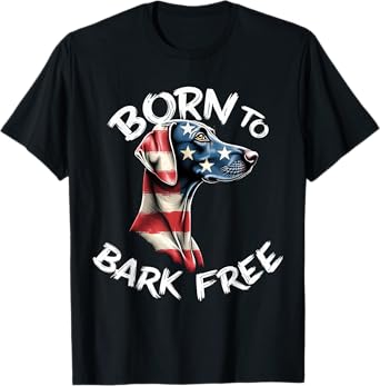 Funny Pointer Dog Vintage German Shorthaired American Flag T-Shirt