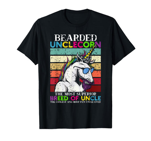 Bearded Unclecorn Uncle Unicorn Men Funny T-Shirt