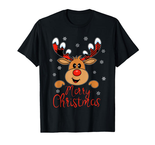 Merry Christmas Reindeer Xmas Family Men Women T-Shirt