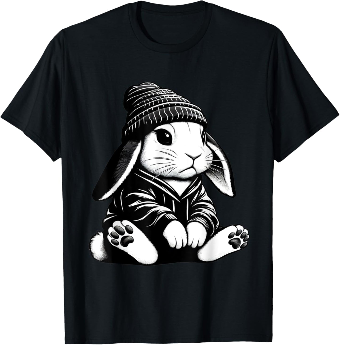Thug Bunny Rabbit Gangster Rabbit Funny Bunny Lovers Design T-Shirt