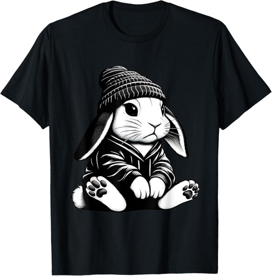 Thug Bunny Rabbit Gangster Rabbit Funny Bunny Lovers Design T-Shirt