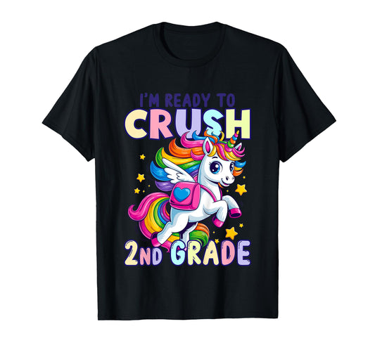 Crush 2nd Grade Unicorn Girls Kids Back To School T-Shirt