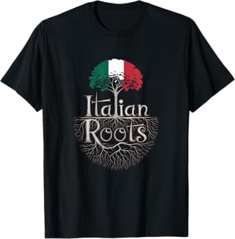 Italian Roots - Italy Flag Colors Family Tree Souvenir T-Shirt