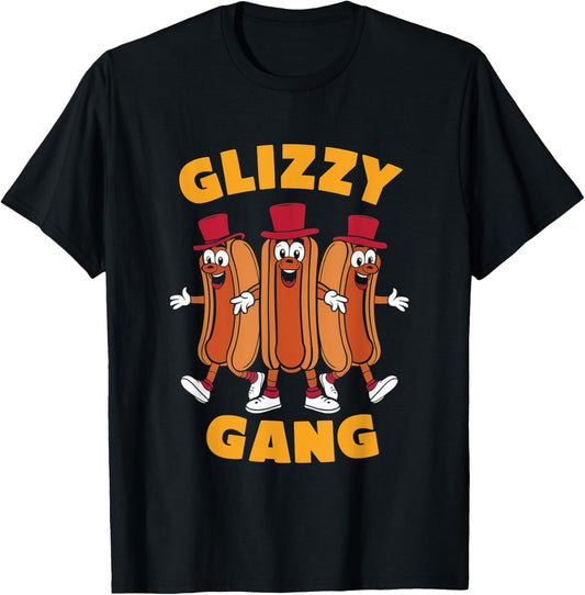 Glizzy Gang Hot Dog Gang T-Shirt, Small, Black