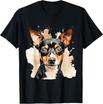 Rat Terrier Lovers Design Pop Art Rat Terrier Dog T-Shirt
