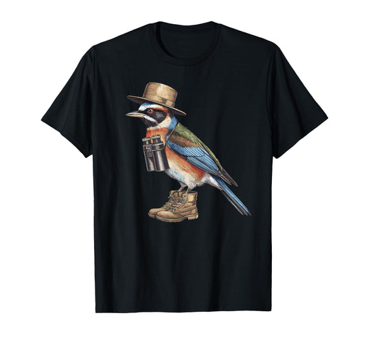 Bird Nerd Funny Birdwatching Birding Binocular Watcher Gifts T-Shirt