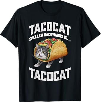 Tacocat Spelled Backward Is Tacocat Shirt Taco Cat Lover Men Women Girls Kids T-Shirt
