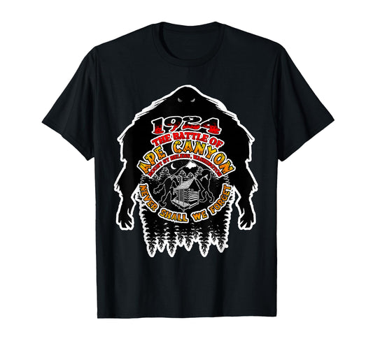 Battle of Ape Canyon; Bigfoot Sasquatch Mt. St. Helens T-Shirt