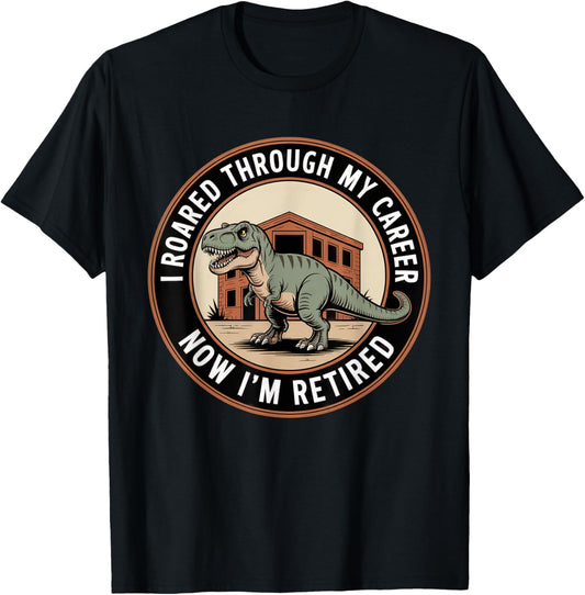 Funny Retired Dinosaur Tyrannosaur T-Rex Vintage Retirement T-Shirt