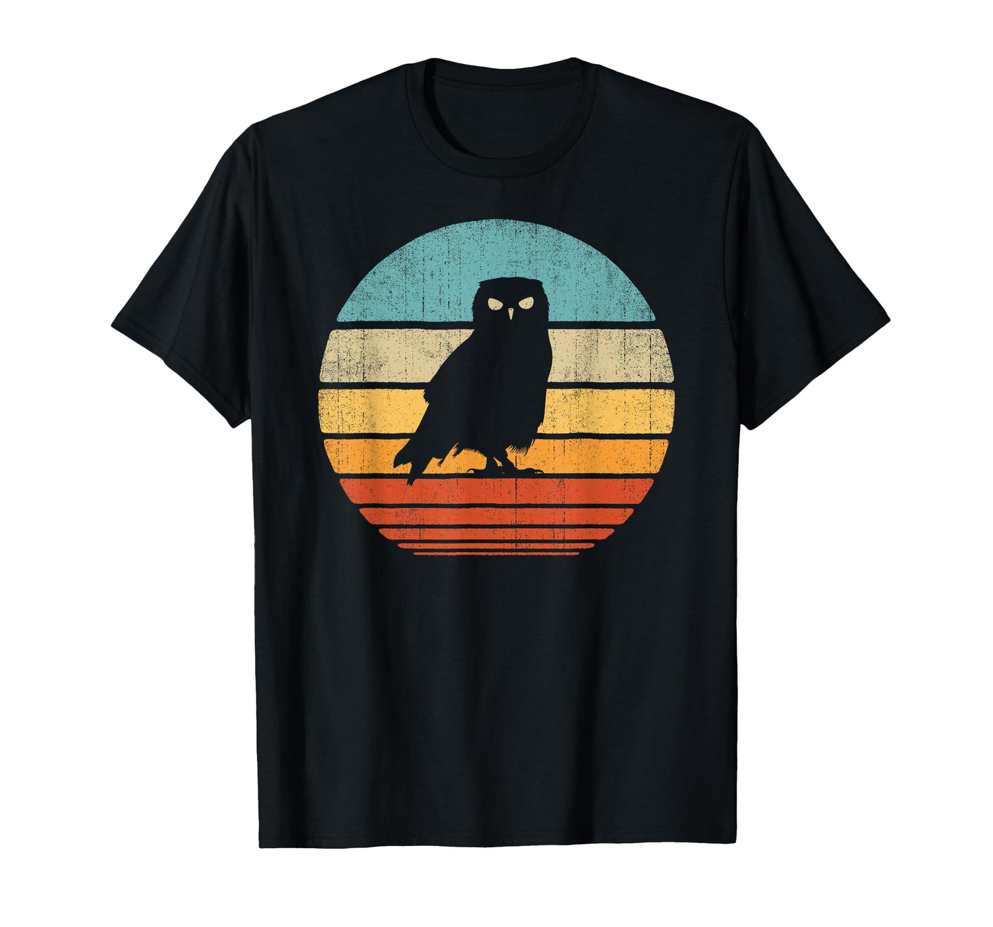 Owl Retro Vintage 60s 70s Sunset Bird T-Shirt