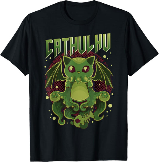 Cute & Funny Cathulhu Kawaii Cat Cthulhu T-Shirt