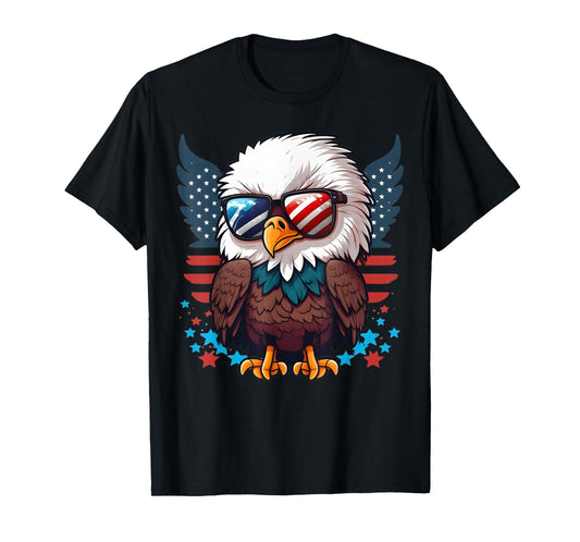 America Toddler Eagle Tee Funny Patriotic Kids Eagle T-Shirt