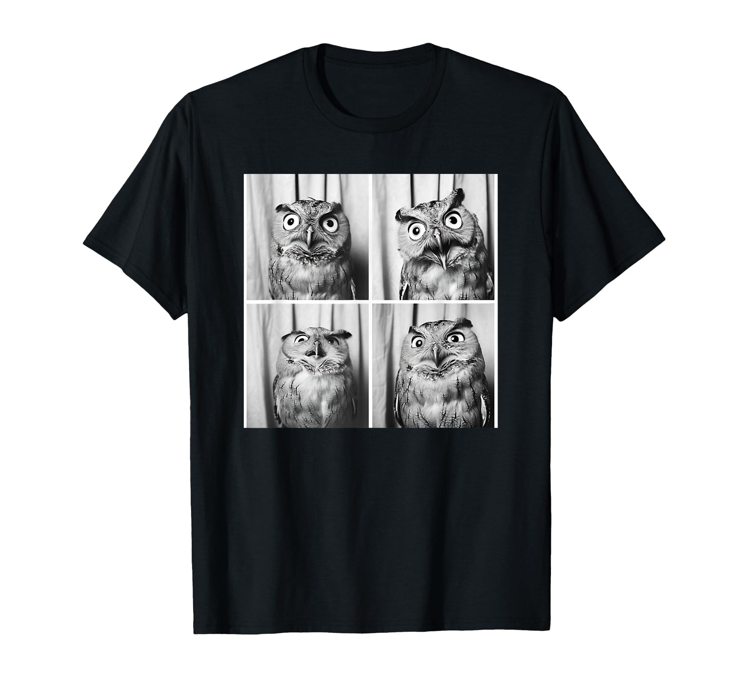 Unique Owl Nature Photography Men Women Kids Funny Owl Face Owl Lover Funny Bird Wildlife T-Shirt, Small