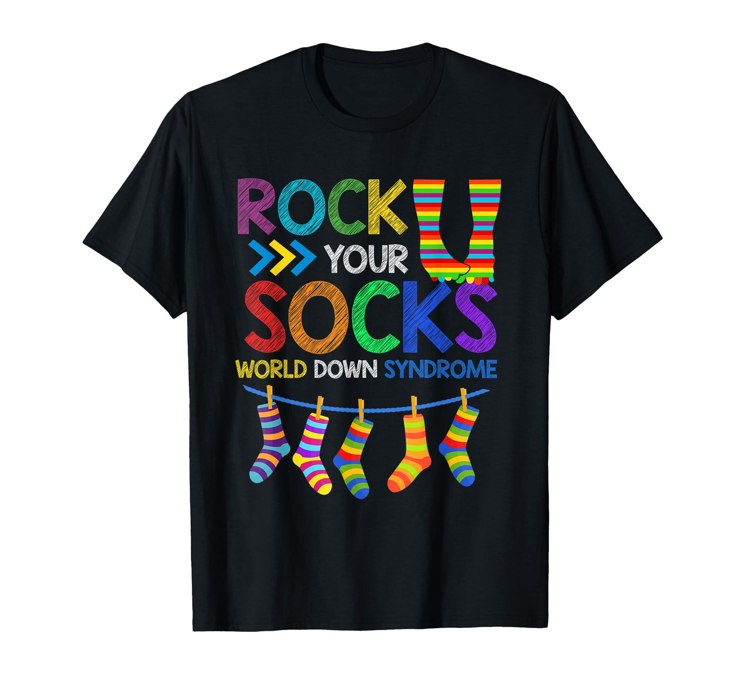 Rock Your Socks Down Syndrome Awareness Teachers Women Kids T-Shirt
