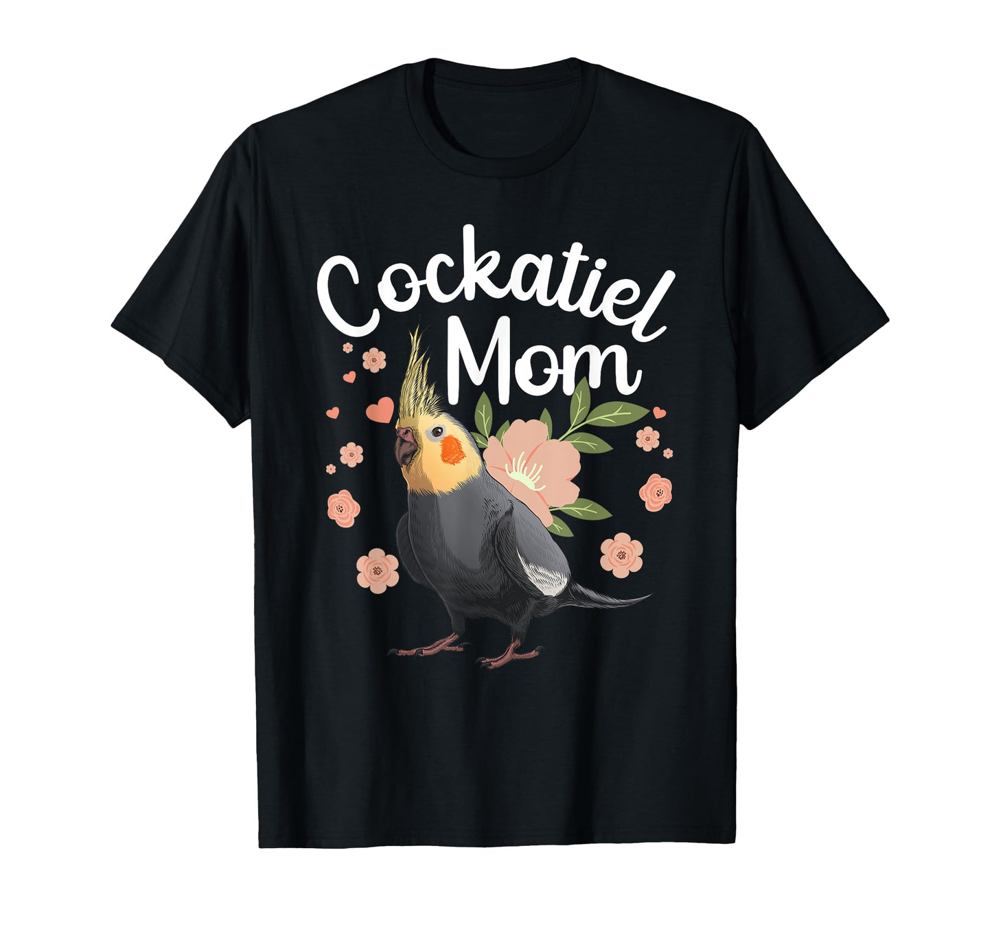 Cool Cockatiel Art For Mom Women Parrot Parakeet Bird Lover T-Shirt