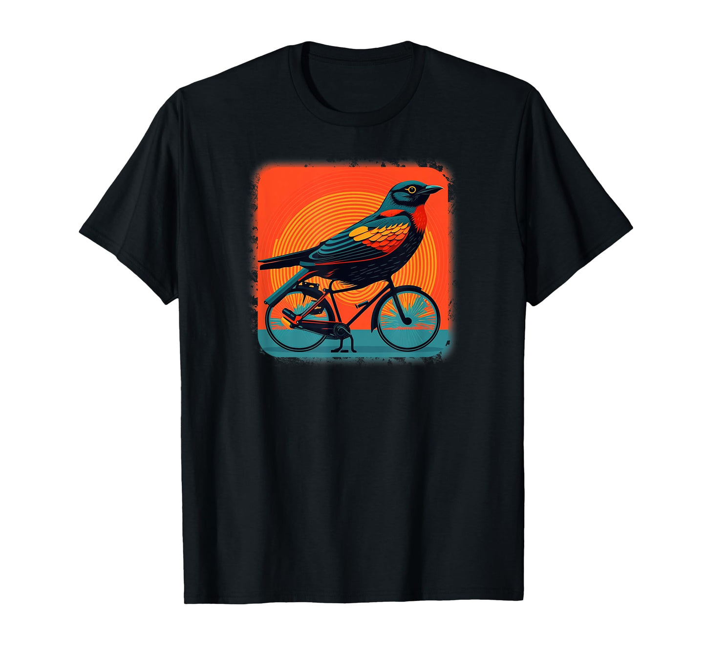 Redwing Blackbird - Redwinged Bird on a Bicycle T-Shirt