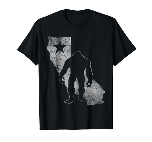 California Sasquatch Vintage Distressed Squatch Big Foot T-Shirt