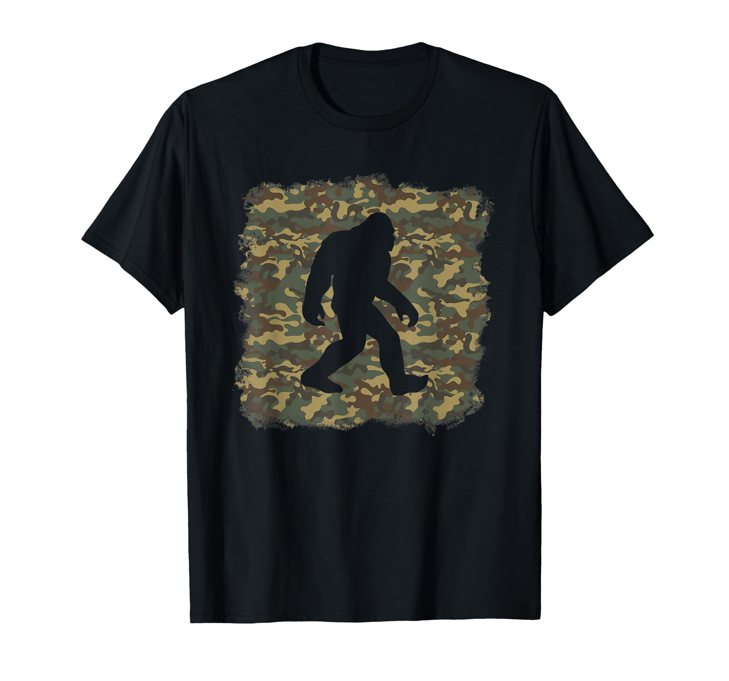 Camouflage Bigfoot Sasquatch Camo Army Pattern Big Foot Tee T-Shirt
