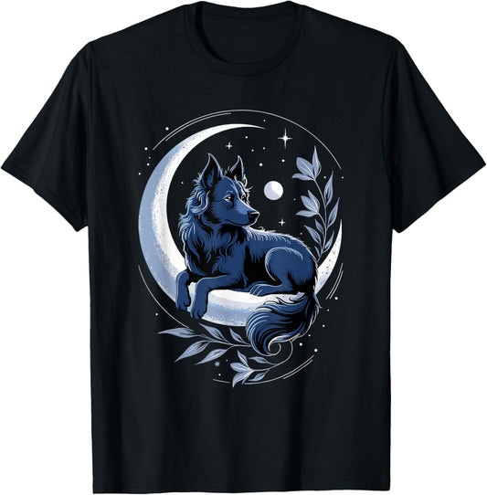 Crescent Moon Belgian Sheepdog Groenendael T-Shirt