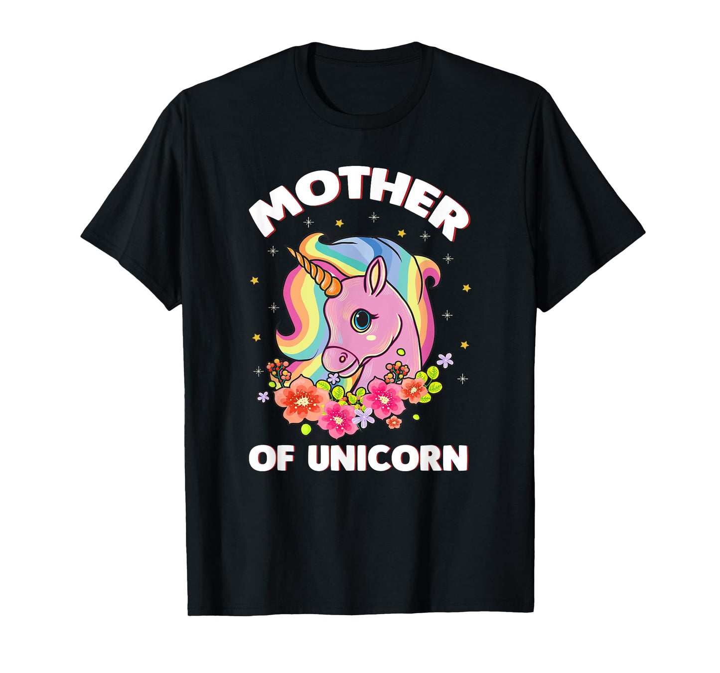 Mom Mother of Unicorn Daughter Son T Shirt Magical