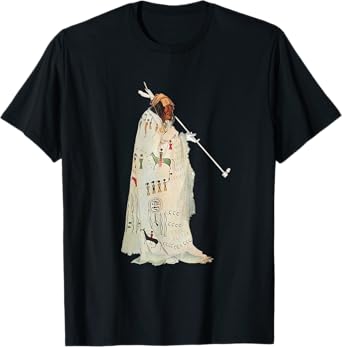Native American Indian with Pipe by Karl Bodmer T-Shirt