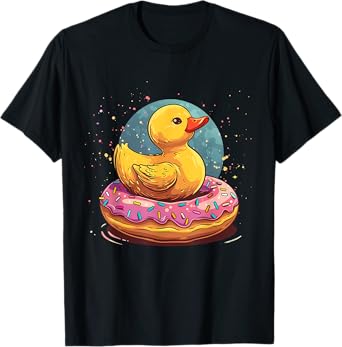Rubber Duck Donut Rubber Duckie Rubber Duckling Duck Lover T-Shirt