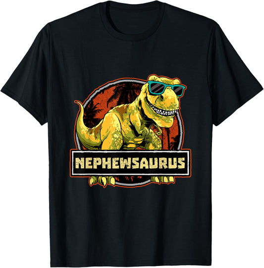 Nephew Tshirt Nephewsaurus Matching Dinosaur Birthday Party T-Shirt