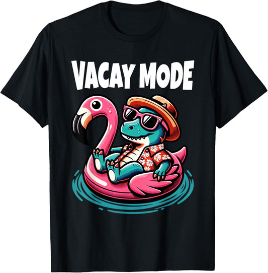 Cute Dinosaur Vacay Mode Funny Family Vacation Kids Boys T-Shirt