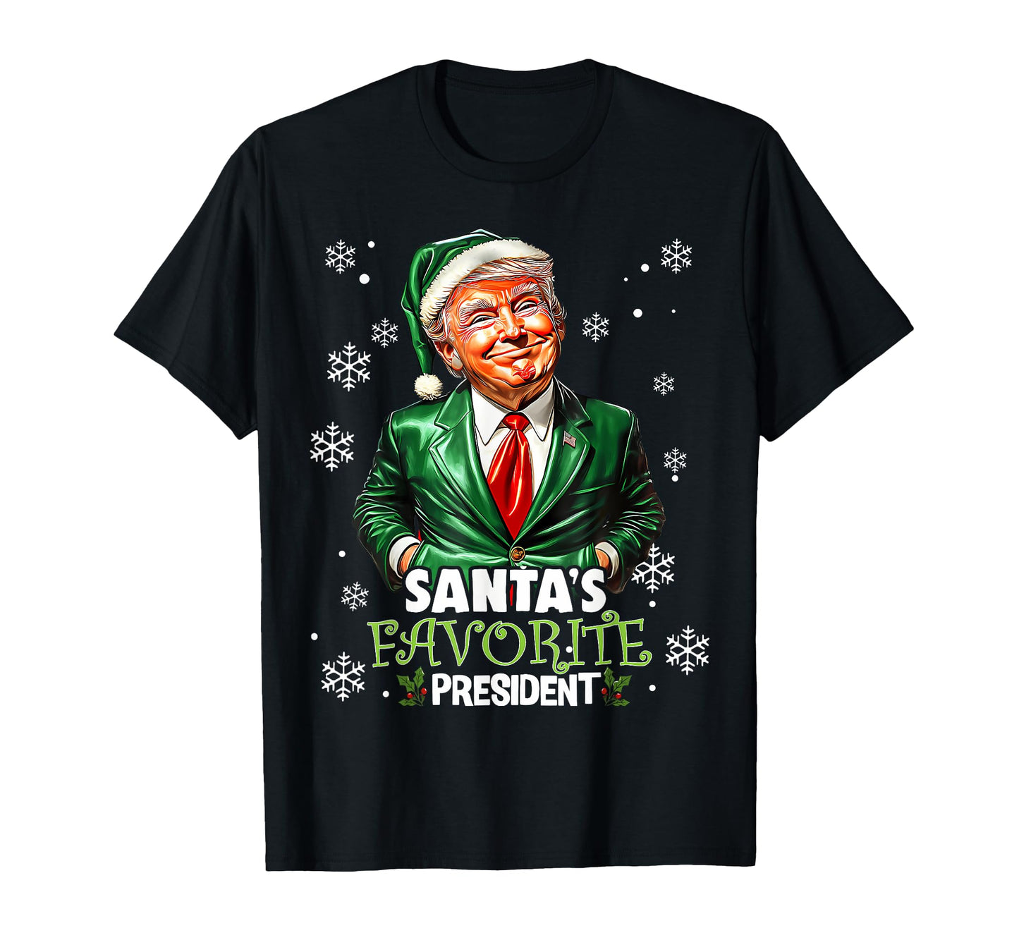Santa's Favorite President Funny Trump Christmas Xmas T-Shirt