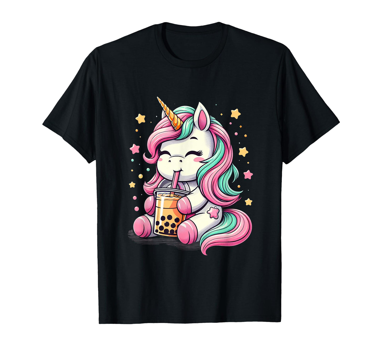 Boba Tea Unicorn Kawaii Neko Japanese Bubble Tea Aesthetic T-Shirt