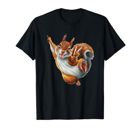FUNNY SQUIRREL GIVING A PEACE SIGN. Makes me smile! SHAKA! T-Shirt