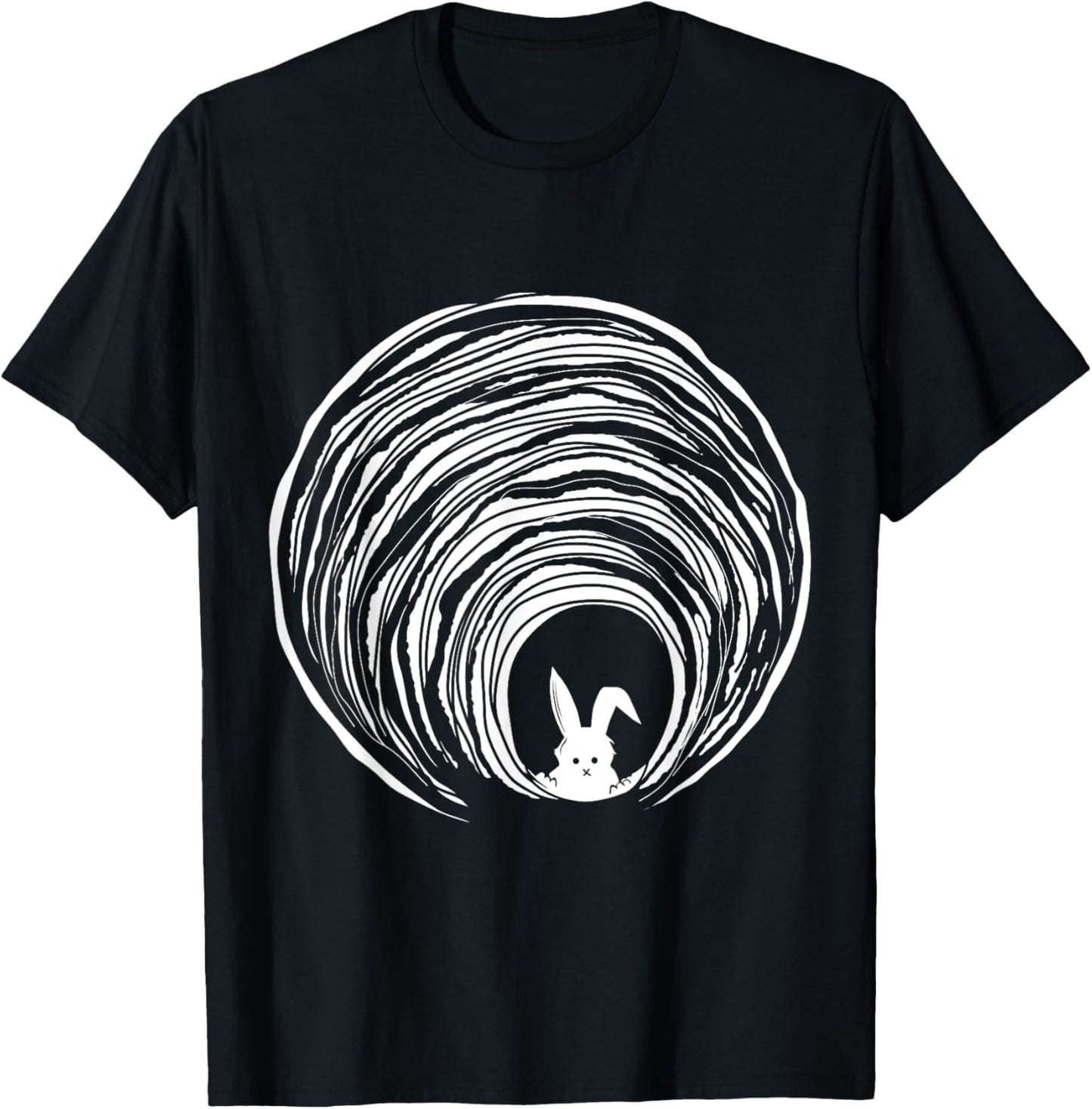 Conspiracy Theories Spiral Down Vortex Hole With Rabbit T-Shirt
