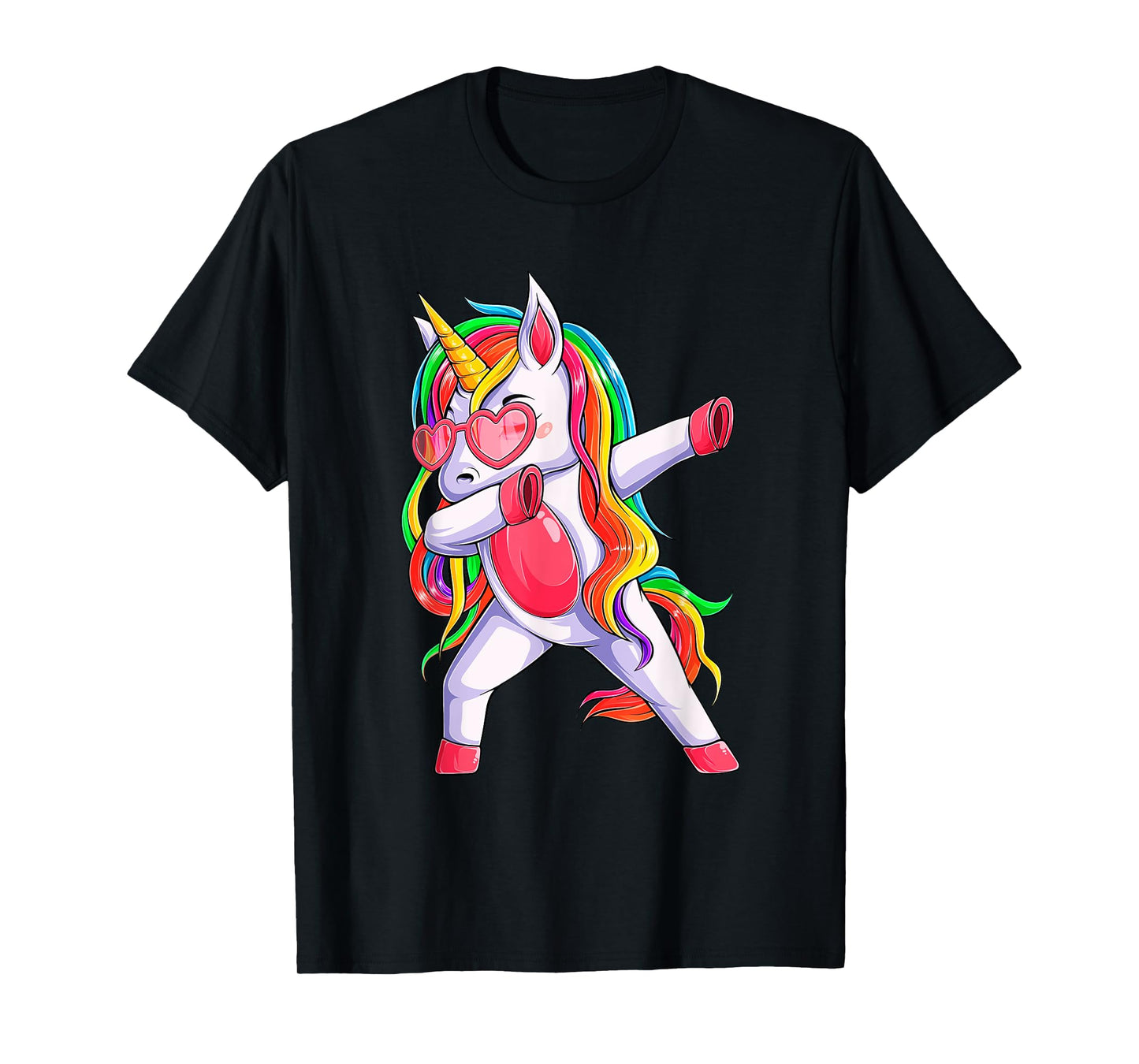 Dabbing Unicorn Party Birthday Rainbow Girls Kids Women Dab T-Shirt